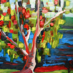 Дерево (Tree) - картина маслом на холсте, живопись, пейзаж, художник Евгений Артемьев, earta.ru