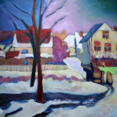 Копия А.Сислей "Copy A.Sisley" - живопись маслом на холсте, копия картины Альфреда Сислея, художник Евгений Артемьев, earta.ru