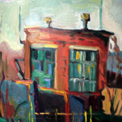 "The plant" painting picture / photo У завода холст/масло завод Электросталь