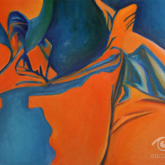 Le minet (Котенок), пейзаж, картина маслом, художник Евгений Артемьев (Е.Арт), 2013 год, Москва, Электросталь, earta.ru