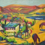 Лошади в Крыму, пейзаж, картина маслом, художник Евгений Артемьев (Е.Арт), Коктебель 2013, earta.ru