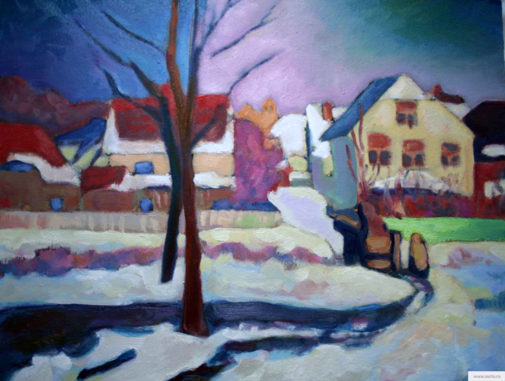 Копия А.Сислей "Copy A.Sisley" - живопись маслом на холсте, копия картины Альфреда Сислея, художник Евгений Артемьев, earta.ru