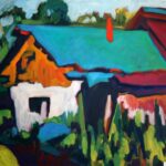 Старый Сарай, город Сафоново, посёлок Горный (Old Barn) - картина маслом на холсте/оргалите, живопись, пейзаж, художник Евгений Артемьев, earta.ru