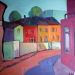 Улочка (The street) - картина маслом на холсте, живопись, пейзаж, earta.ru