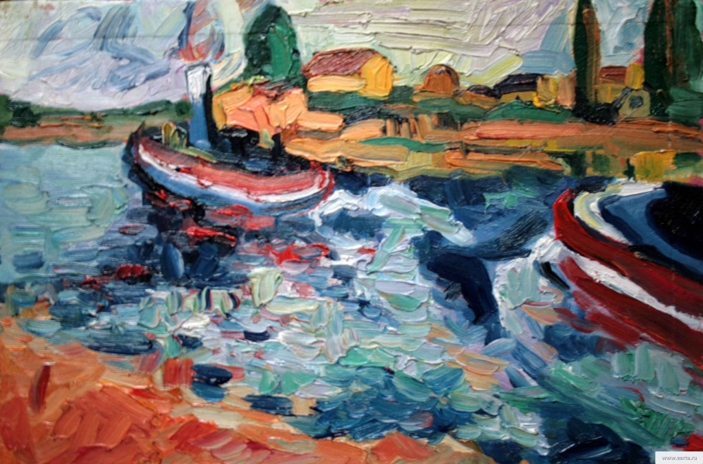 Копия этюда Мориса де Вламинка (Maurice de Vlaminck) - живопись маслом на холсте, художник Евгений Артемьев, earta.ru