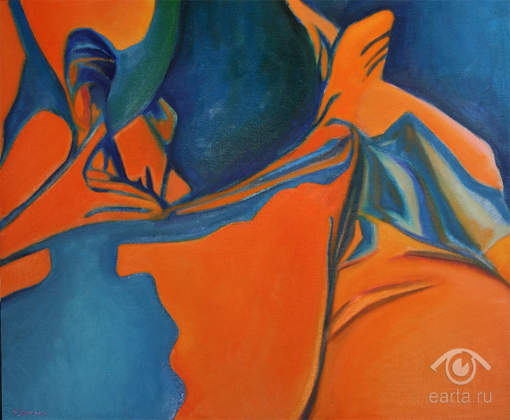Le minet (Котенок), пейзаж, картина маслом, художник Евгений Артемьев (Е.Арт), 2013 год, Москва, Электросталь, earta.ru