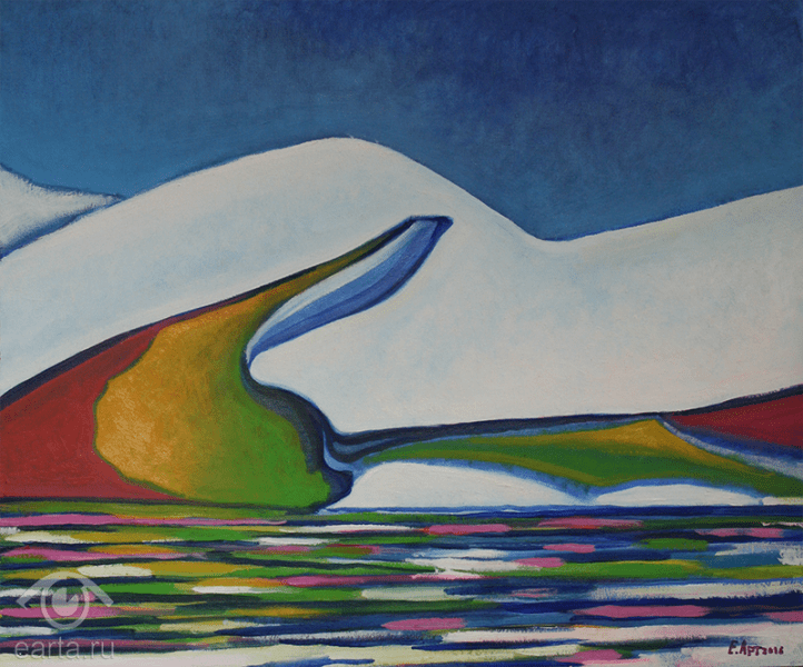 Айсберг, пейзаж, картина маслом, художник Евгений Артемьев (Е.Арт), 2016 год, earta.ru